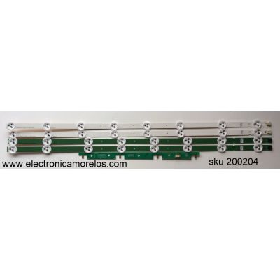 KIT DE LED´S PARA TV (4 PIEZAS) VIZIO 6916L-1111A / 6916L-1112A / 6637L-0018A / PANEL LC320DXE (JF)(R1) / MODELOS E320-A0 LAEKNLEP / E320-A0 LAQKNLEN / E320I-A0 LAEKNLFP / E320-A0 LAEKNLEN / E320I-A0 LAEKNLAP / TC-L32B6